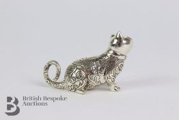 Silver Figurine of a Cat