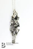 Silver Skeleton Pendant