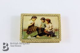 18ct Gold Plated Pill Box