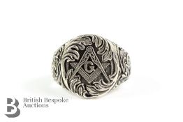 Gent's Silver Masonic Dress Ring