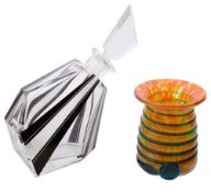 An Art Deco Bohemian glass decanter