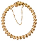 A continental textured arch link bracelet