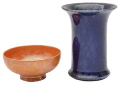 Two pieces of early 20th century miniature Ruskin Pottery