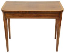 A Regency foldover card table
