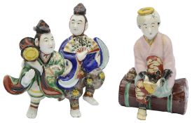Two 20th century Japanese porcelain figure groups