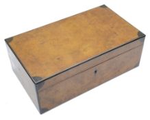 A mid 19th century burr walnut writing slope