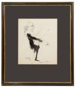 William Papas original caricatue 'Cocteau' dated 1959