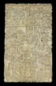 A 19th century Chinese Cantonese carved ivory card case