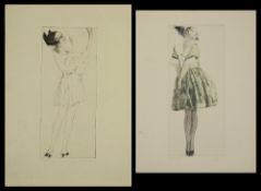 Max Pollak Austrian (1886-1970) 'Kitty Starling' and 'Kitty Starling', drypoint etchings