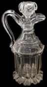 An early Victorian cut glass claret jug