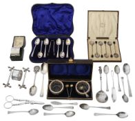A collection of Victorian and later silver