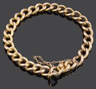 An 18ct gold curb link bracelet