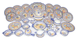 A part Quimper Fleuri Royal dinner service
