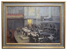 Jean Clark 'Vienna Symphony Orchestra' oil on canvas