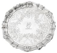 A George III small silver salver
