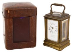 A miniature cased carriage clock