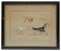 English School 'All on account of Eliza', ink, signed MAT