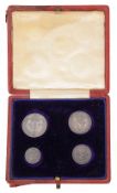 An Edward VII 1906 four coin Maundy Set