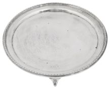 A George V silver salver