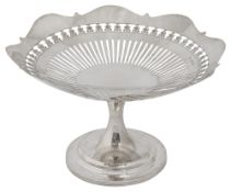 A George V silver pedestal dish