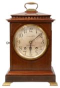 An Edwardian mahogany cased bracket clock