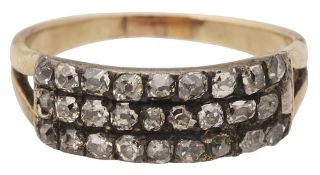 A mid/late Georgian diamond-set half hoop ring