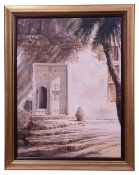 June Bartlett (British, b. 1947) 'Street Scene, Arabian Peninsula'