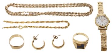 9ct gold, lady's omega etc...