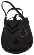 A Campomaggi black leather cross body shoulder bag