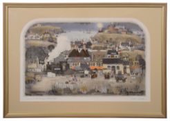 Graham Clarke 'Summer Passengers', coloured etching, Artists Proof