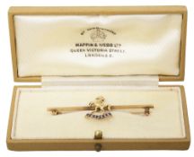A Royal Kent cased regiment brooch
