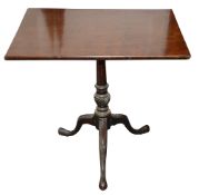 A George III mahogany tripod occasional table