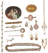 A collection of 19th Century and Edwardian jewellery