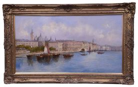 William Meadows 'Venice from the Lagoon' oil on canvas