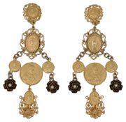 A pair of Dolce & Gabbana fashion pendant earrings