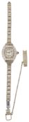 A lady's diamond-set wristwatch