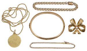 Five items of jewellery