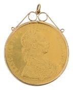 An Austrian Franz Joseph I, 1915 4 ducat gold coin