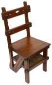 A 19th century metamorphic chair / library steps