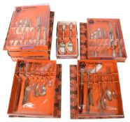 A modern six setting Dubarry pattern canteen of flatware