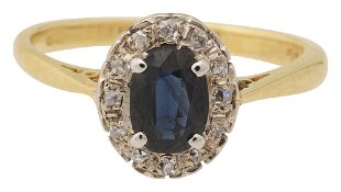 A sapphire and diamond-set cluster ring