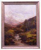 Walter Whyte Holdich (British, 1862-1940) 'Figure in a River Landscape'