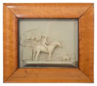 A Regency period wax diorama of the Derby Winner 'Ditto', 1803