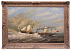 Salvatore Colacicco (Italian, b.1935) SS Great Britain oil