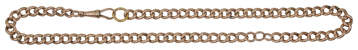A 9ct gold curb link chain