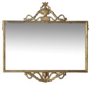 A rectangular gilt framed wall mirror,