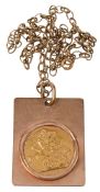 An Elizabeth II full sovereign pendant necklace