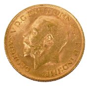 A George V gold full sovereign, 1913