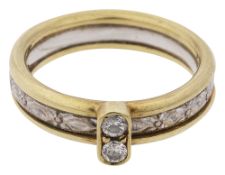 A diamond-set band ring