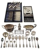 A collection of Victorian and later silver